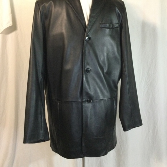 L Tall Bachrach Leather Jacket - Picture 2 of 11